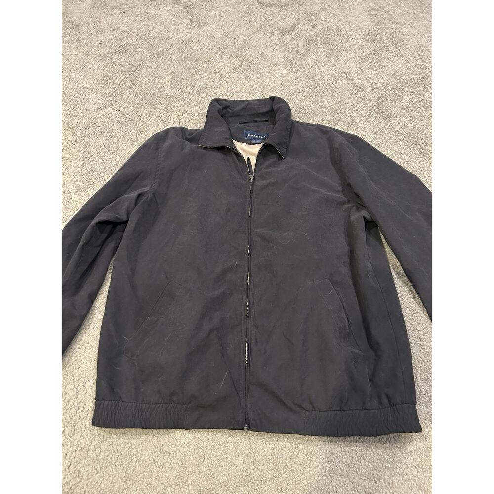 Joseph & Feiss Mens Black Full Zip Bomber Jacket Size Large‎